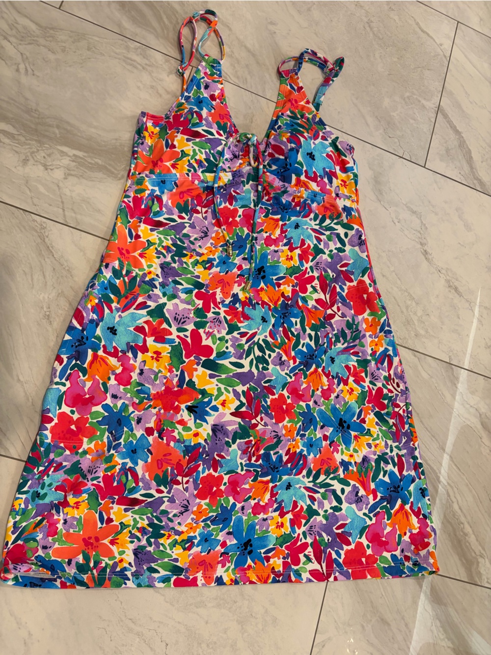 Tommy Bahama spa cover up .   Beautiful watercolor print.